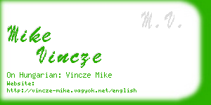mike vincze business card
